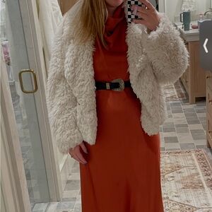 Anthropologie Cream Teddy Jacket